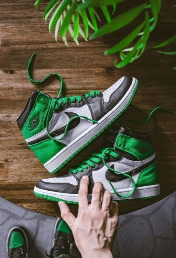 N_IKE AIR JORDAN 1 RETRO HIGH LUCKY GREEN SEMI UA