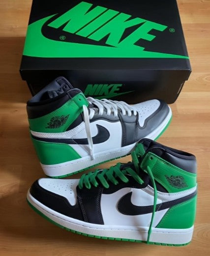 N_IKE AIR JORDAN 1 RETRO HIGH LUCKY GREEN SEMI UA