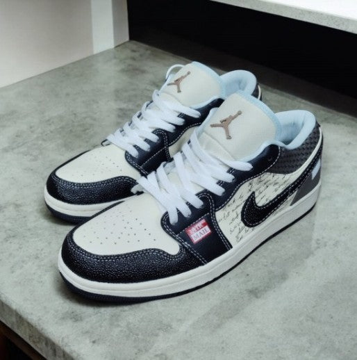 N_ike Air Jordan 1 Low Print Mail Brown