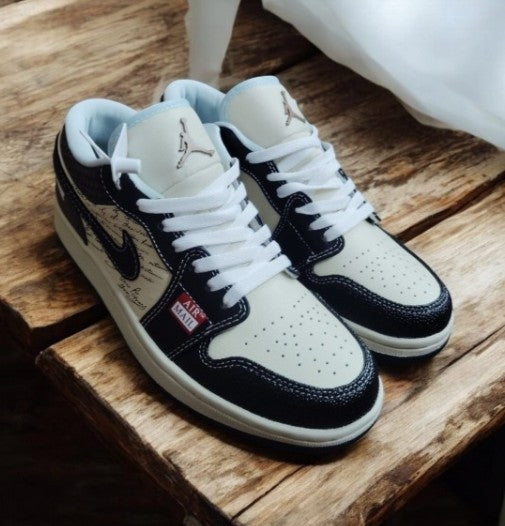 N_ike Air Jordan 1 Low Print Mail Brown