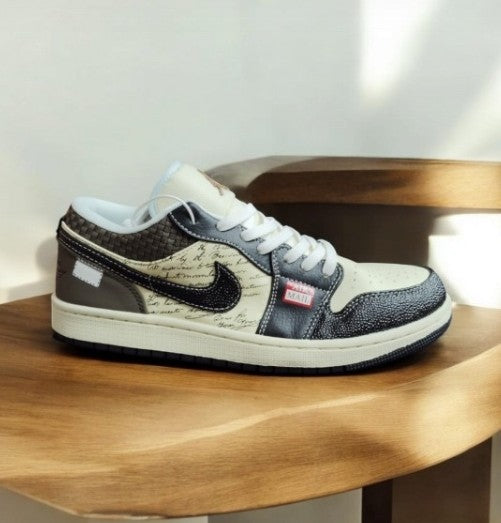 N_ike Air Jordan 1 Low Print Mail Brown