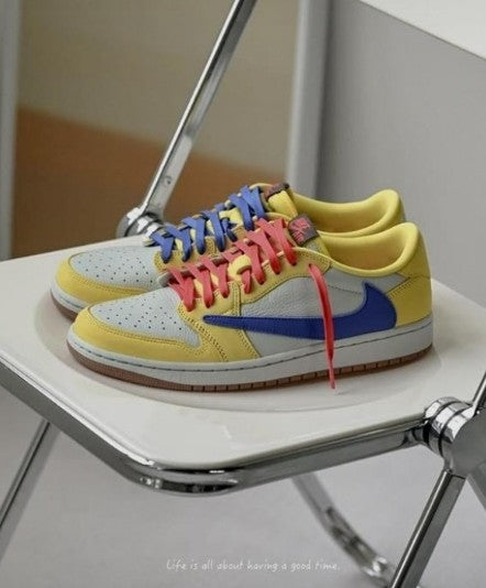 N_ike Air Jordan 1 Low OG Travis Scott X CANARY Semi UA