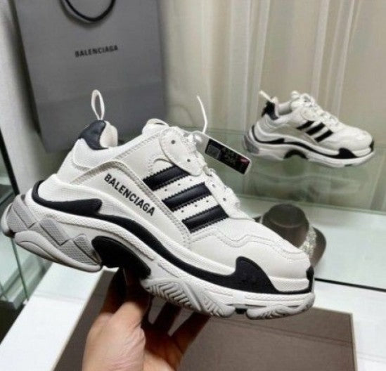 Adidas x Balenciaga Triple S White Black