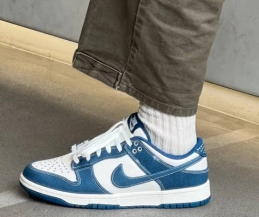 N_ike Dunk Low Sashiko Industrial Blue