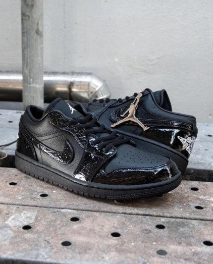 N_ike Air Jordan 1 Low Black Croc
