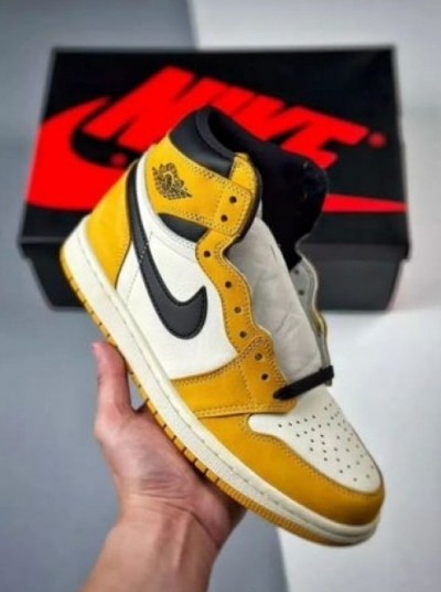 Nike Air Jordan 1 High Retro OG Yellow Ochre Black (Semi UA)