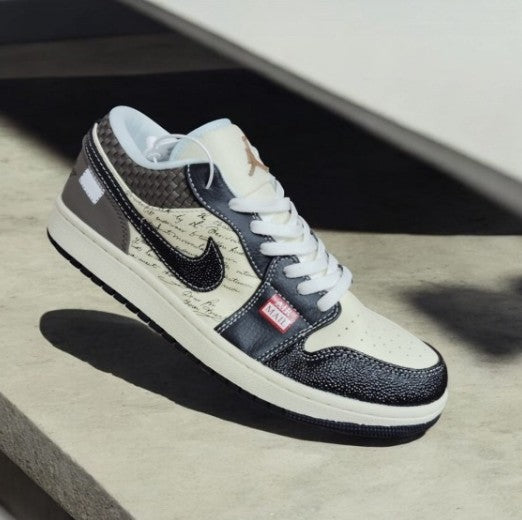 N_ike Air Jordan 1 Low Print Mail Brown