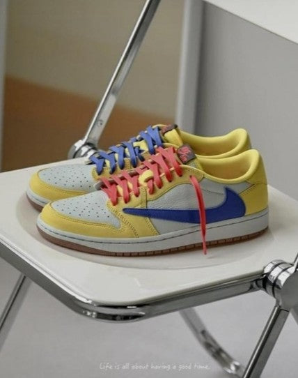 N_ike Air Jordan 1 Low OG Travis Scott X CANARY Semi UA