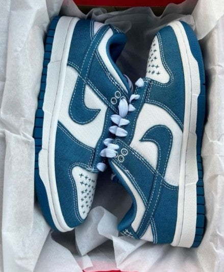 N_ike Dunk Low Sashiko Industrial Blue